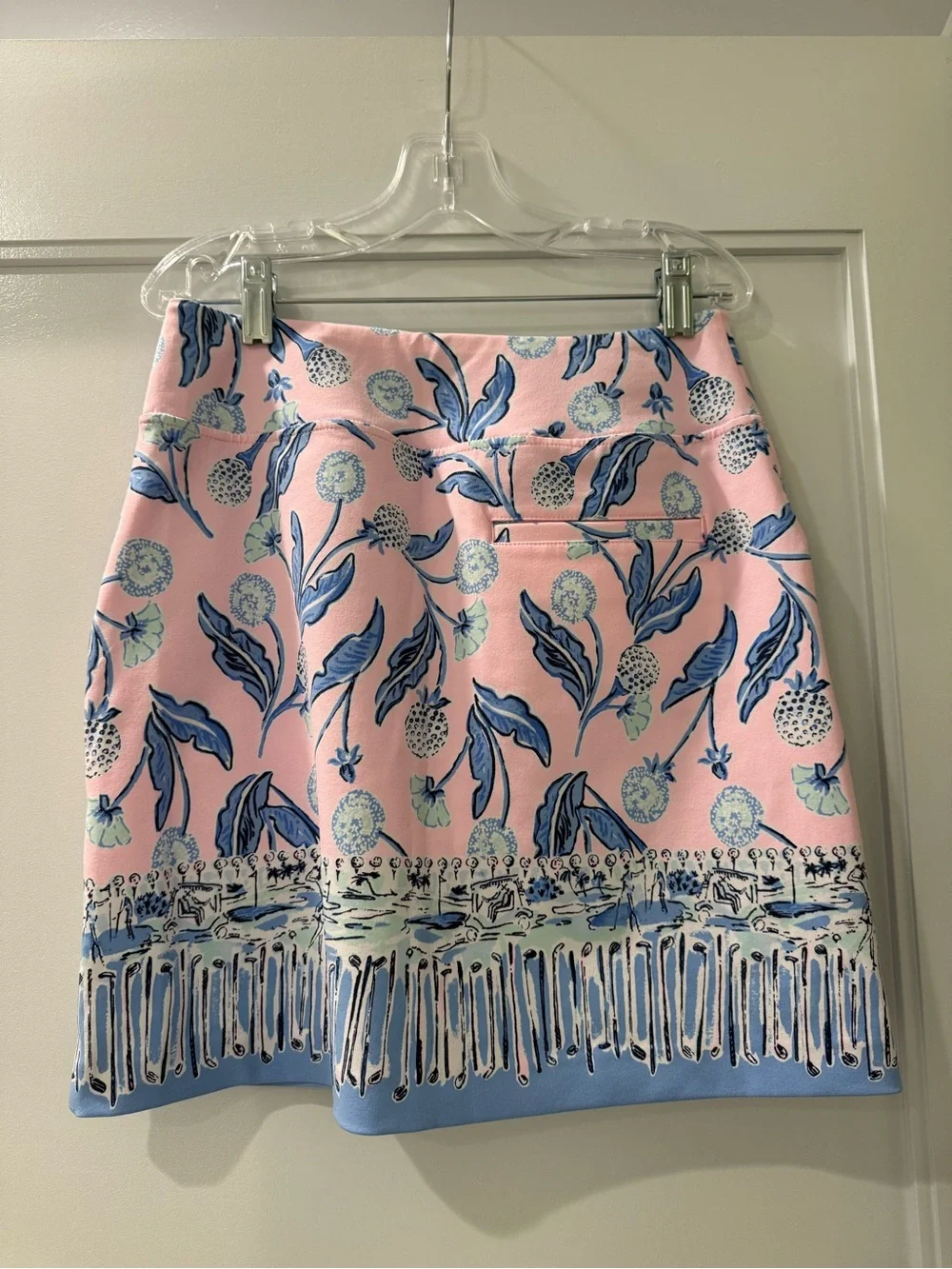 Lily Pulitzer Floral Pink and Blue A-Line Skirt